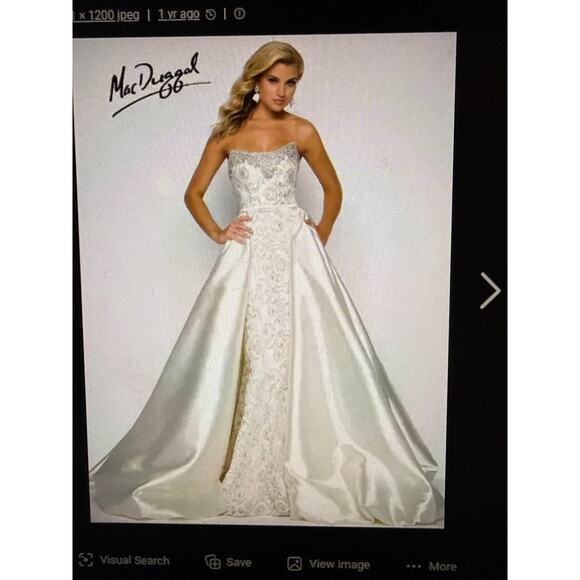 Beautiful Mac Duggal Wedding Dress/Gown Size 12 - Picture 9 of 10